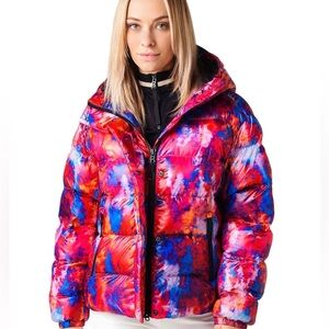 Bogner Fire and Ice Ranja Down Multicolored Bright Ski Jacket